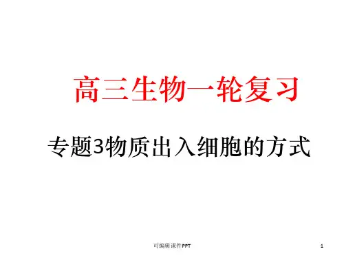 物质出入细胞的方式PPT课件