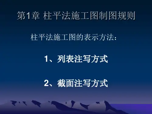 混凝土结构施工图平法标注