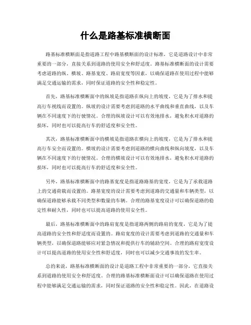 什么是路基标准横断面