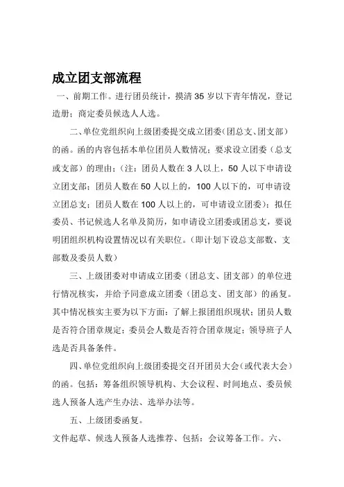 成立团支部流程