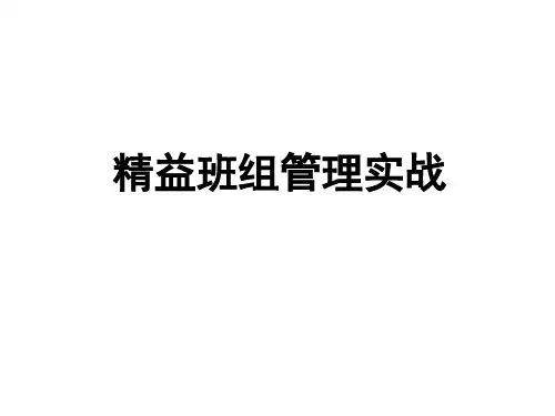 精益班组人才育成PPT课件