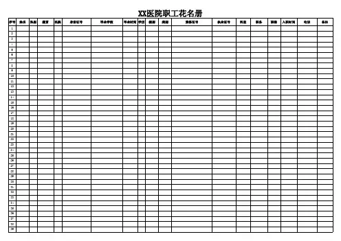 医院职工花名册