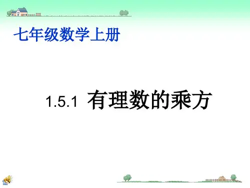 七年级数学上册《有理数的乘方》PPT