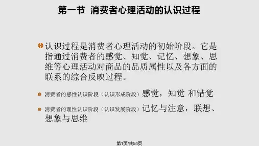 消费者的心理活动过程准PPT课件