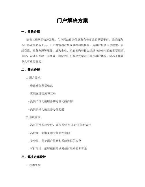 门户解决方案