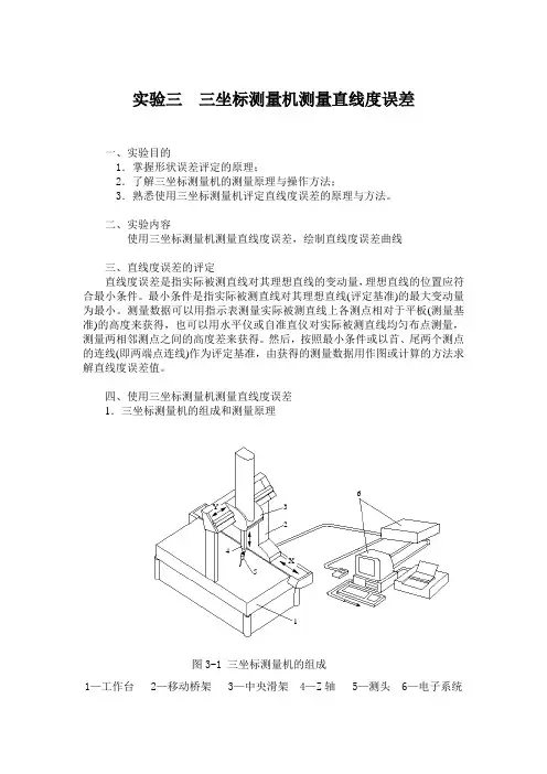 实验三 直线度误差的测量