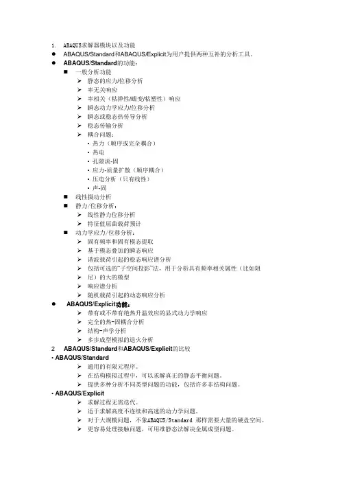 ABAQUS-CAE-inp-python综合介绍
