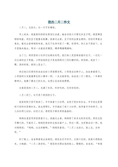 我的二月二作文