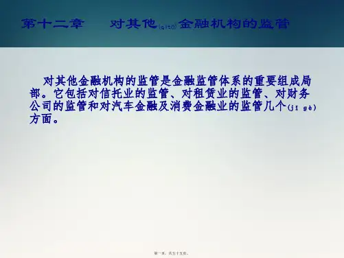 金融监管第十二章(精品PPT)