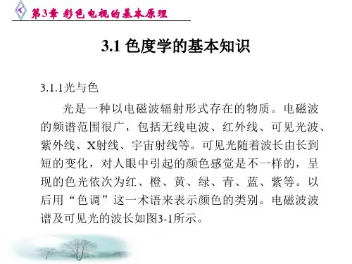 讲彩色电视的基本原理PPT课件