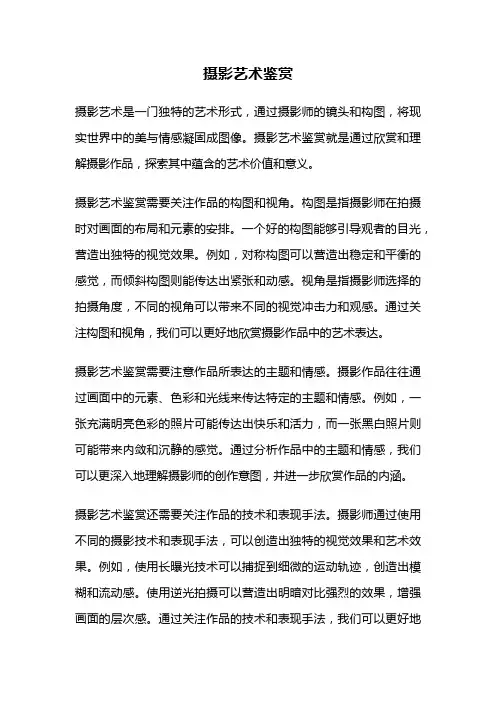 摄影艺术鉴赏