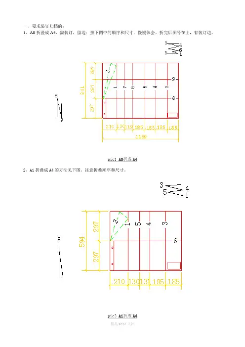 标准归档图(竣工图)纸折叠方法