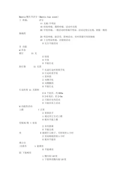 髋关节评分