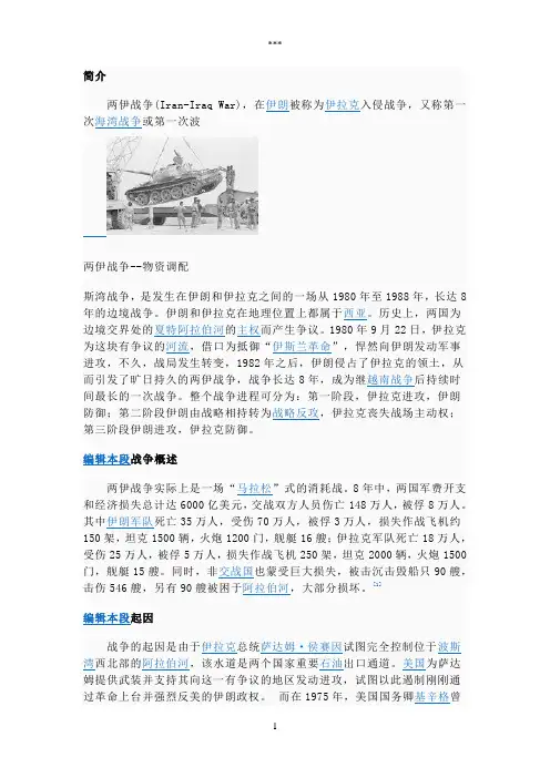 海湾战争资料