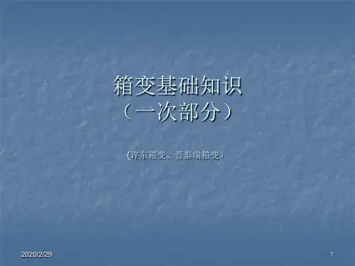 (完整版)箱变知识大全、电气设备部分