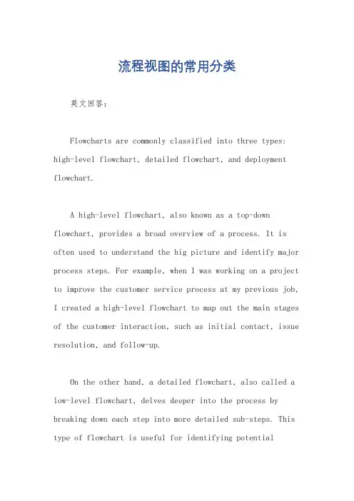 流程视图的常用分类