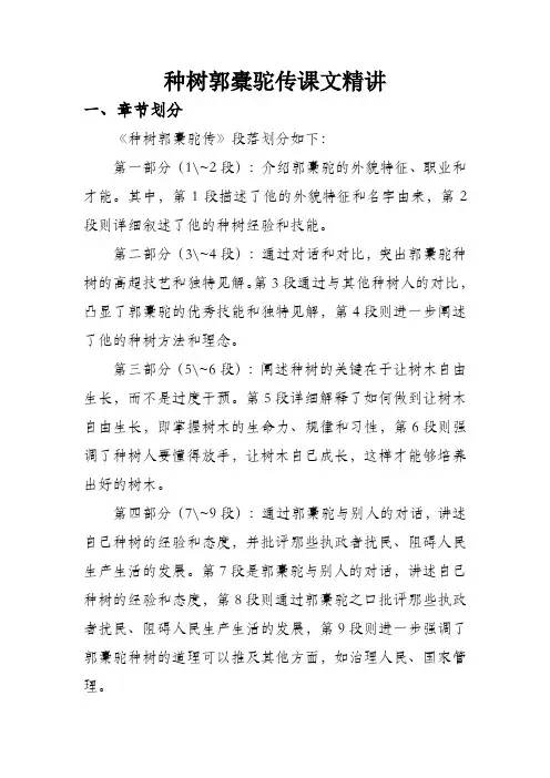 种树郭橐驼传课文精讲