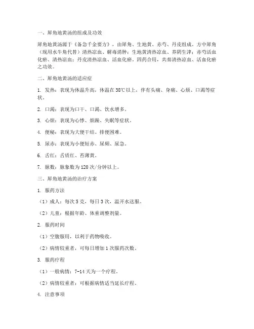 血热经典方剂治疗方案