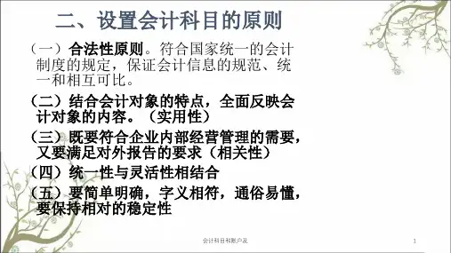 会计科目和账户及课件
