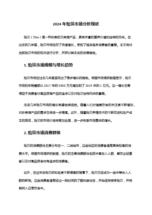 2024年贻贝市场分析现状