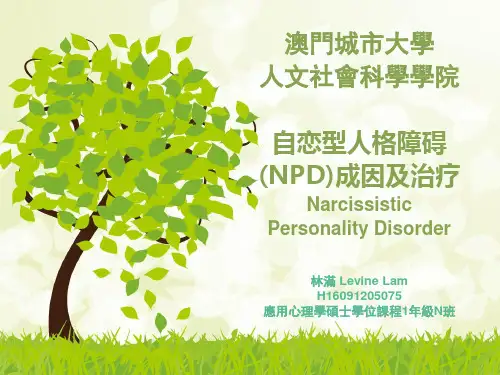 自恋型人格障碍(NPD)成因及治疗PPT课件