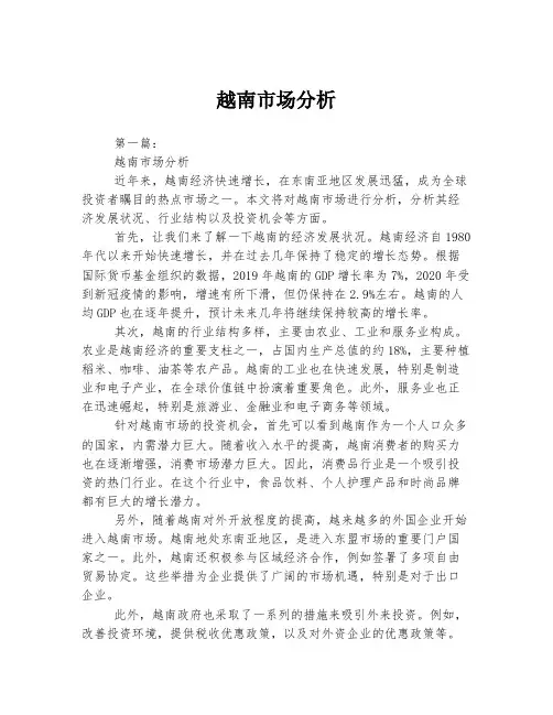 越南市场分析