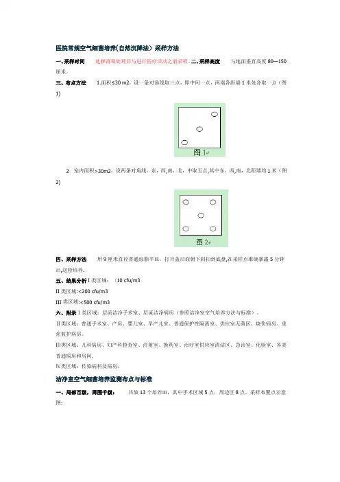 空气培养的采样方法