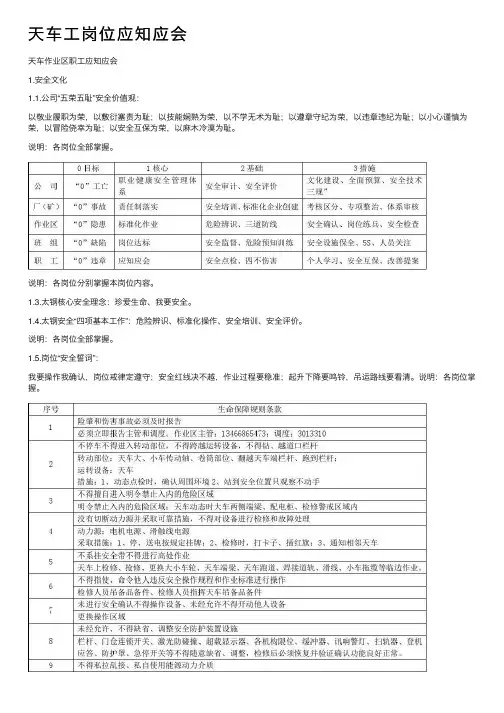 天车工岗位应知应会