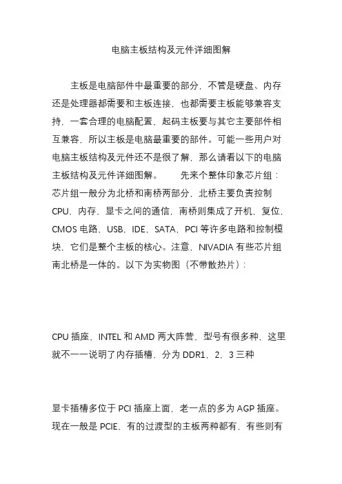电脑主板结构及元件详细图解
