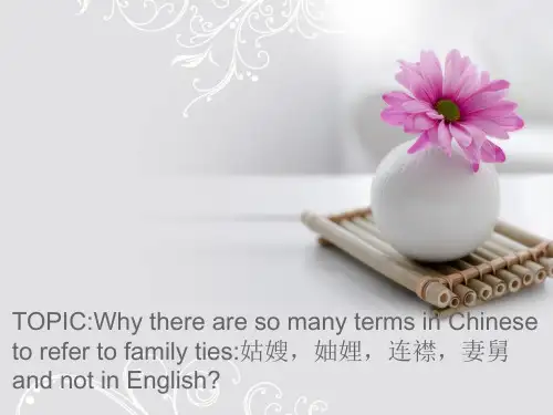 中外家庭文化差异(全英PPT)