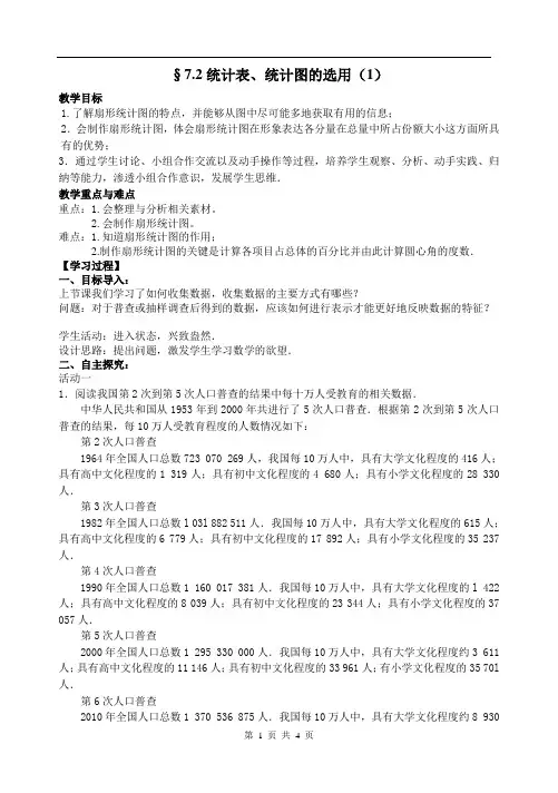 统计表、统计图的选用(1)