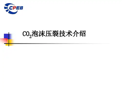 CO2泡沫压裂技术介绍