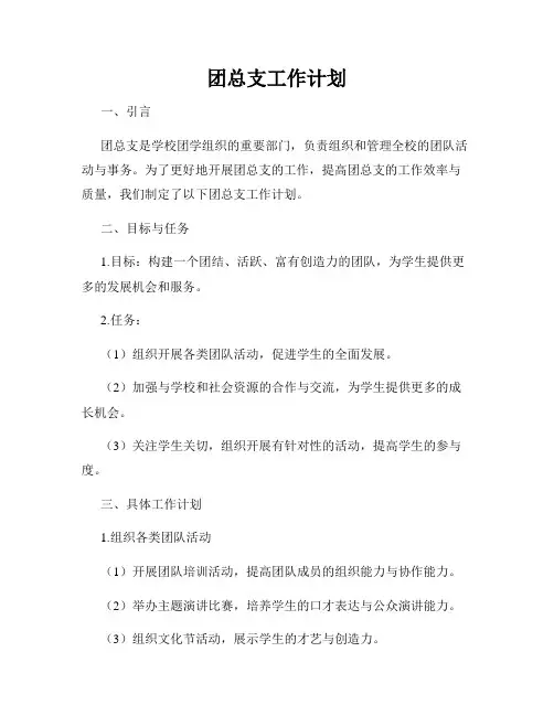 团总支工作计划