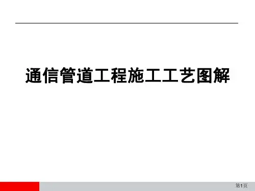 1、通信管道工程施工工艺图解