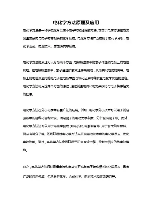 电化学方法原理及应用