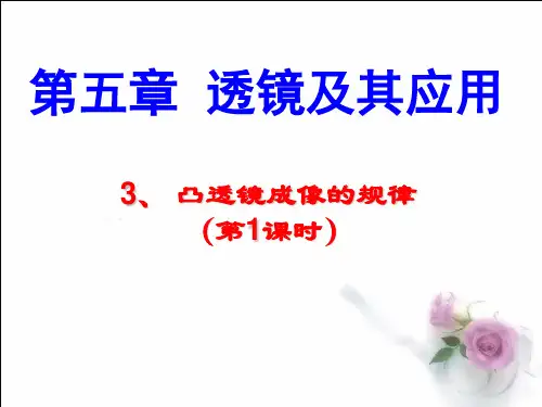 初中物理人教版八年级上册第3节 凸透镜成像的规律