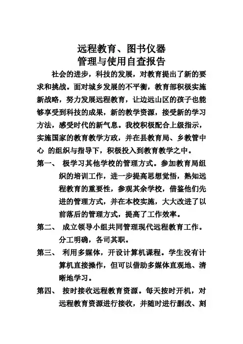 信息技术自查报告
