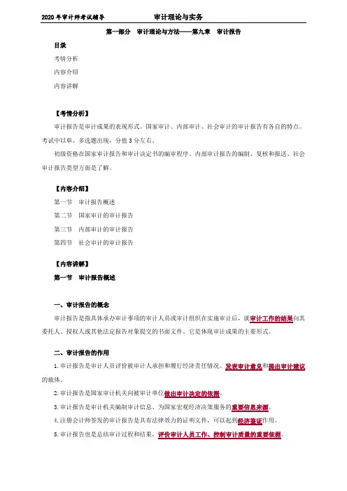 2020年审计理论与实务考试复习资料  (9)