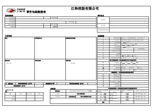 产品包装确认表(1121表)