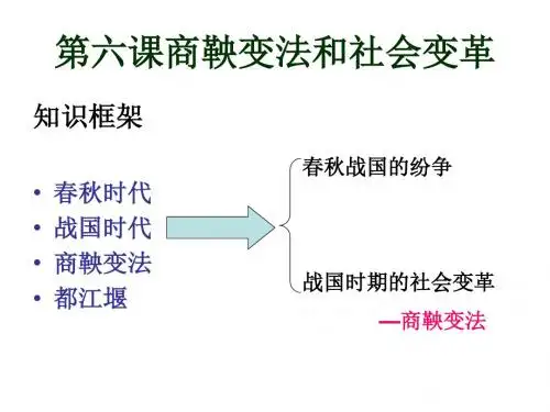 商鞅变法和社会变革PPT课件 华东师大版