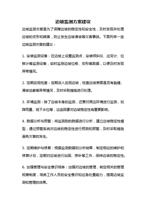 边坡监测方案建议