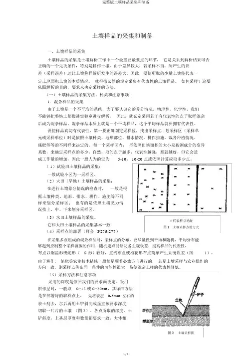 完整版土壤样品采集和制备