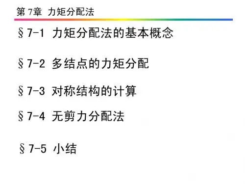 第7章   力矩分配法