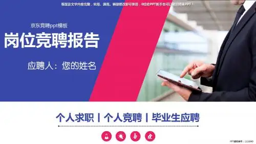 【精品PPT】京东竞聘ppt模板