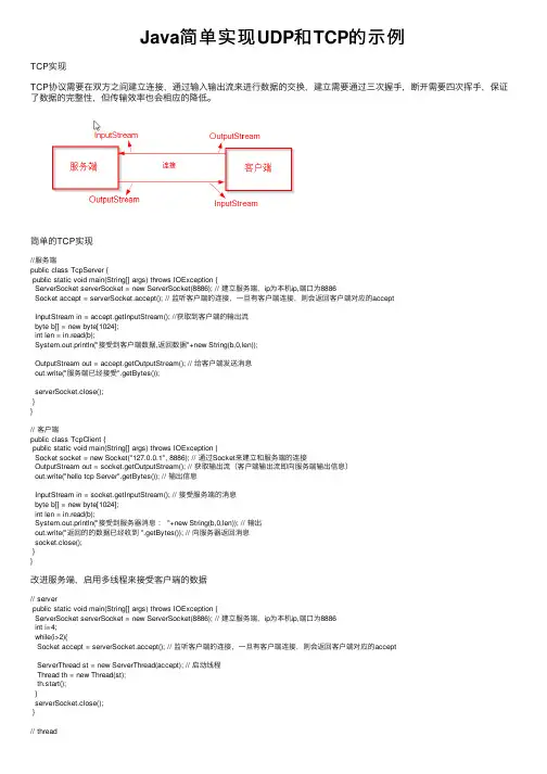 Java简单实现UDP和TCP的示例