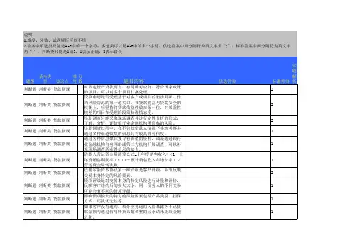 信用社客户经理题库：贷款新规
