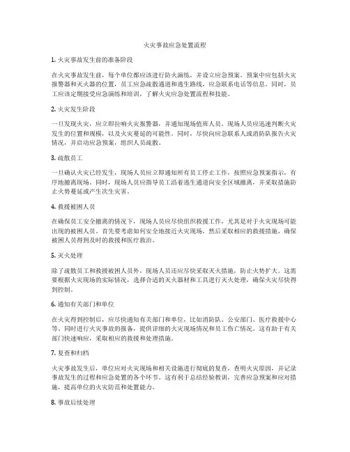 火灾事故应急处置流程