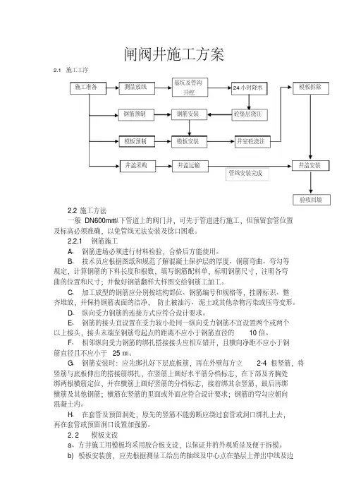闸阀井施工方案