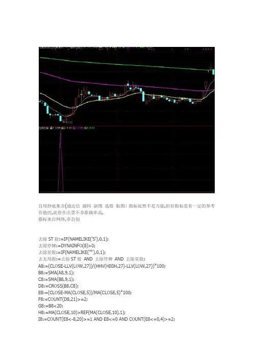 自用抄底集合通达信指标公式源码