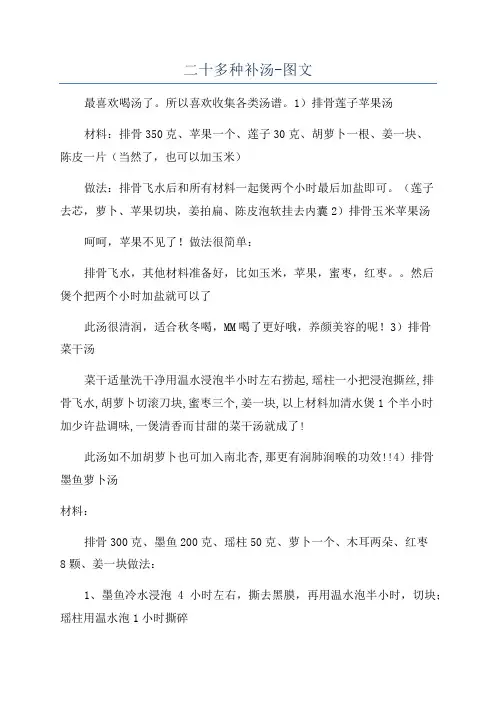 二十多种补汤-图文